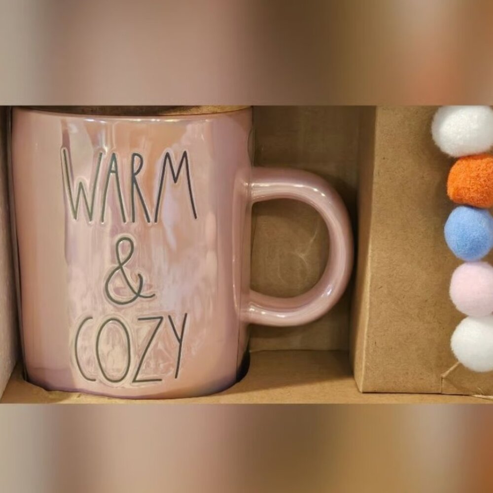 Rae Dunn Warm & Cozy Iridescent Mug and Garland Gift Set NWT's - Picture 3 of 4